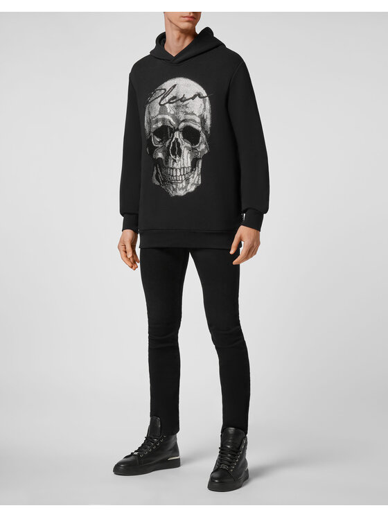 PHILIPP PLEIN PHILIPP PLEIN Mikina 14637 Černá Regular Fit