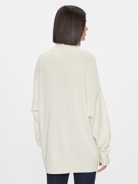 Kontatto Kontatto Rollkragenpullover 3M1085 Weiß Oversize