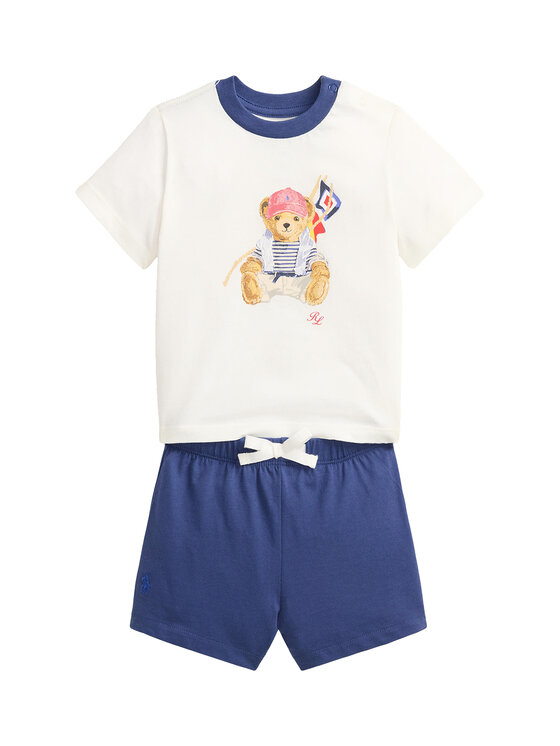 Polo Ralph Lauren Set tricou și pantaloni scurți 320B14037001 Albastru Regular Fit
