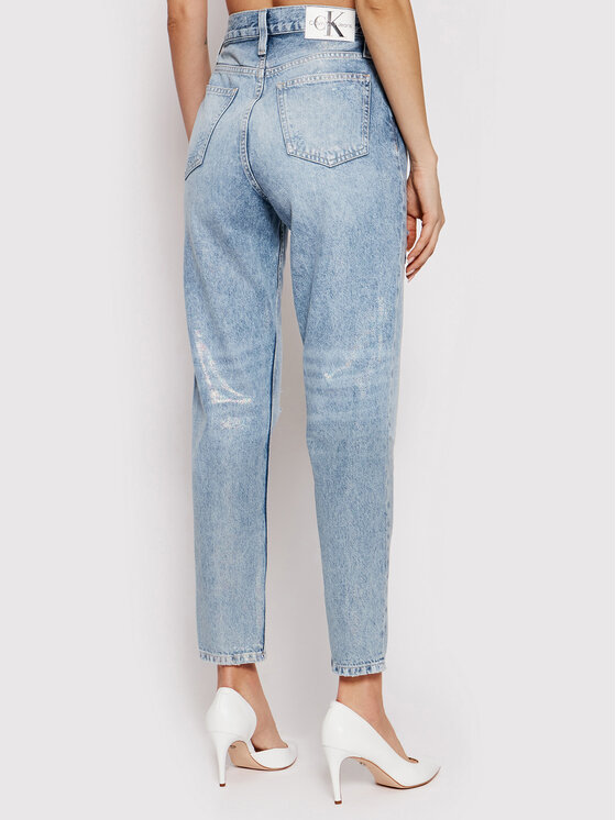 Calvin Klein Jeans Calvin Klein Jeans Traperice J20J217832 Plava Mom Fit