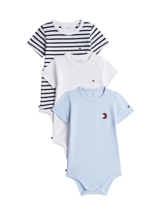 Tommy Hilfiger Tommy Hilfiger Σετ παιδικά κορμάκια KN0KN02373 Γαλάζιο