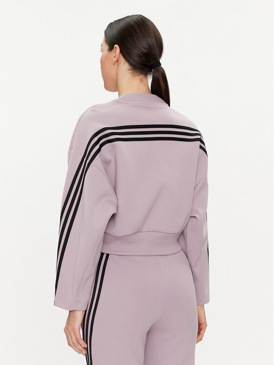 adidas adidas Majica dugih rukava Future Icons 3-Stripes IS3880 Ljubičasta Loose Fit