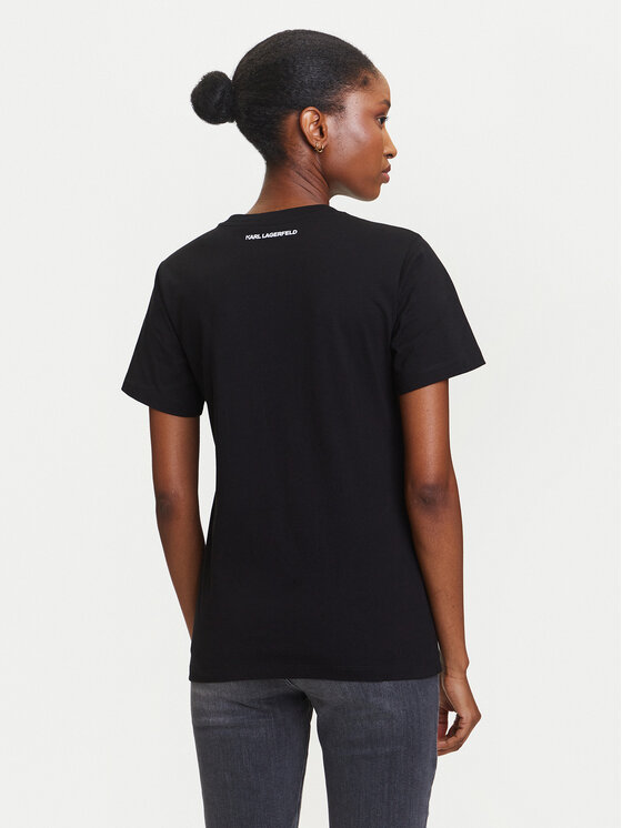 KARL LAGERFELD KARL LAGERFELD T-Shirt A3W17105 Czarny Regular Fit