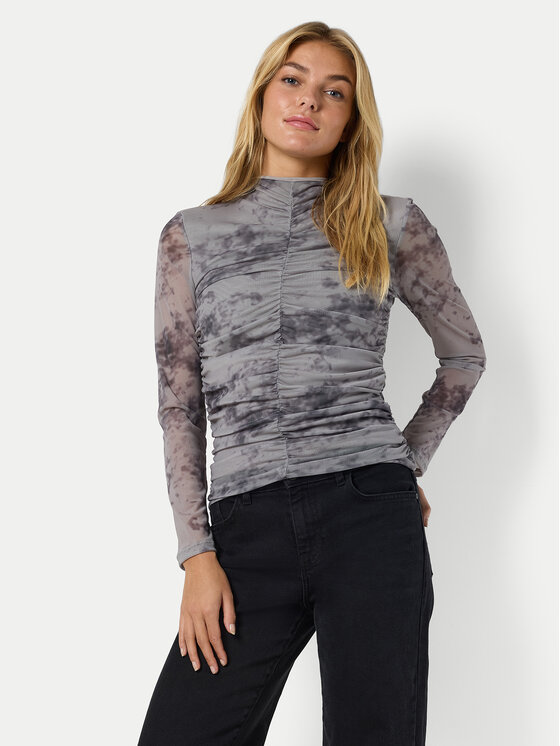 Noisy May Noisy May Bluză Iggy 27031592 Gri Slim Fit