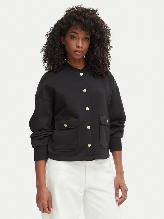 Tommy Hilfiger Tommy Hilfiger Átmeneti kabát WW0WW48730 Fekete Relaxed Fit