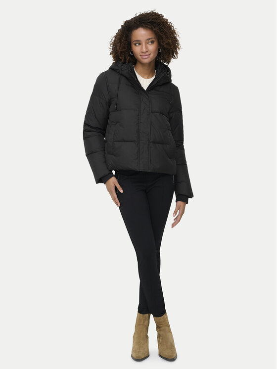 ONLY ONLY Пухено яке Alice 15316455 Черен Regular Fit