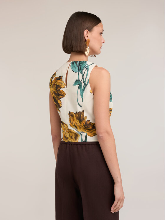 Motivi Motivi Top D080Q000596N0S1 Bianco Slim Fit