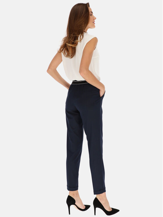 L’AF L’AF Spodnie materiałowe Liberty Granatowy Slim Leg