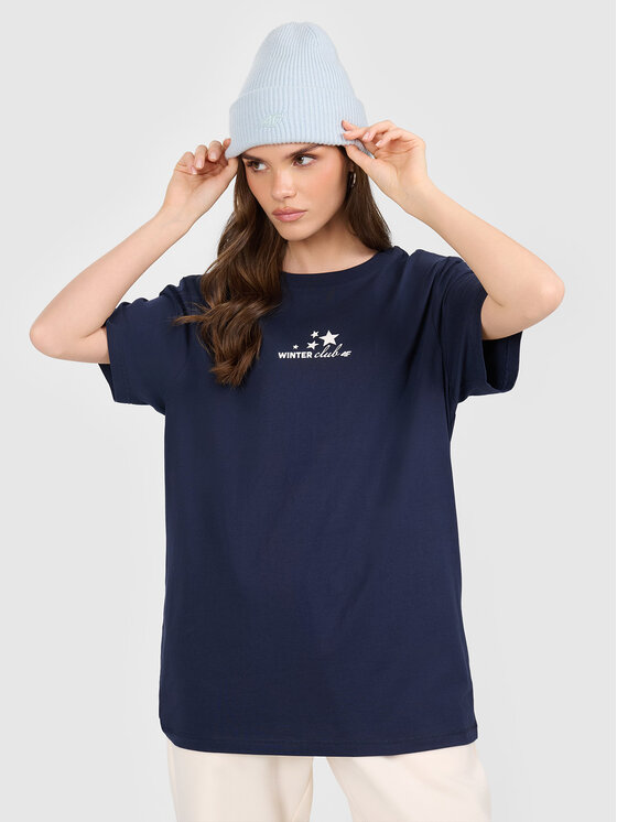 4F 4F T-Shirt SUMMIT BLISS Granatowy Oversize