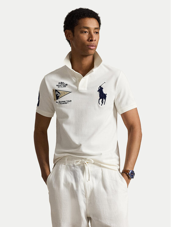 Polo Ralph Lauren Tricou polo 710B21921003 Alb Regular Fit
