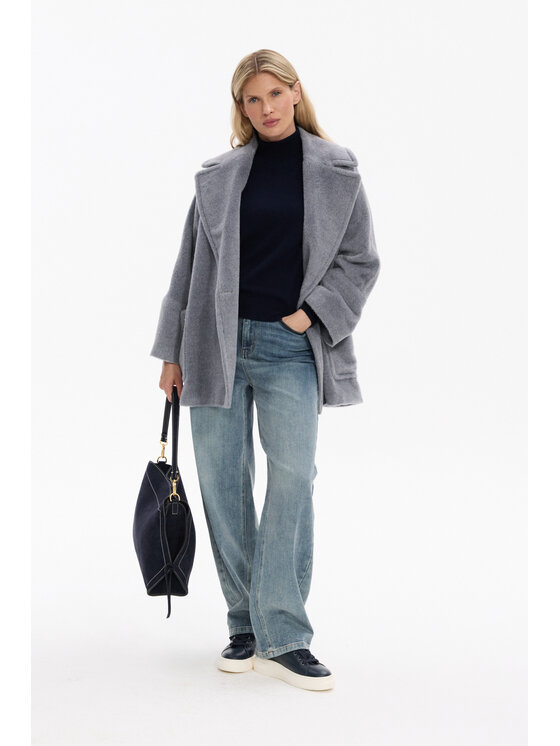 Deni Cler Milano Deni Cler Milano Kurtka przejściowa W-DC-9063-F5-A3-82-1 Szary Oversize
