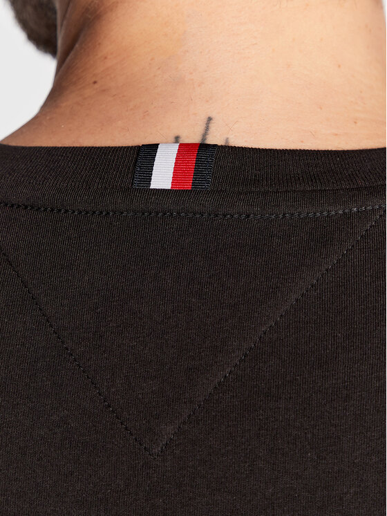 Tommy Hilfiger Tommy Hilfiger Тишърт Vertical MW0MW29668 Черен Slim Fit