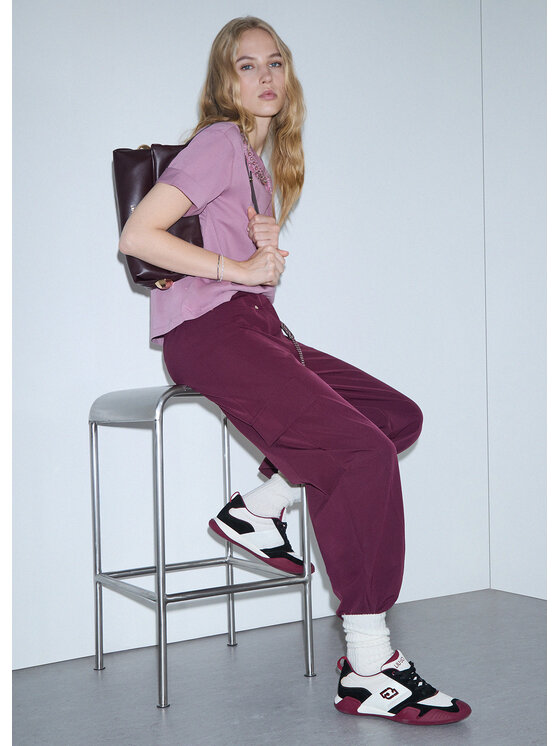 Liu Jo Liu Jo Pantaloni di tessuto TF6067T695A91718 Viola Loose Fit
