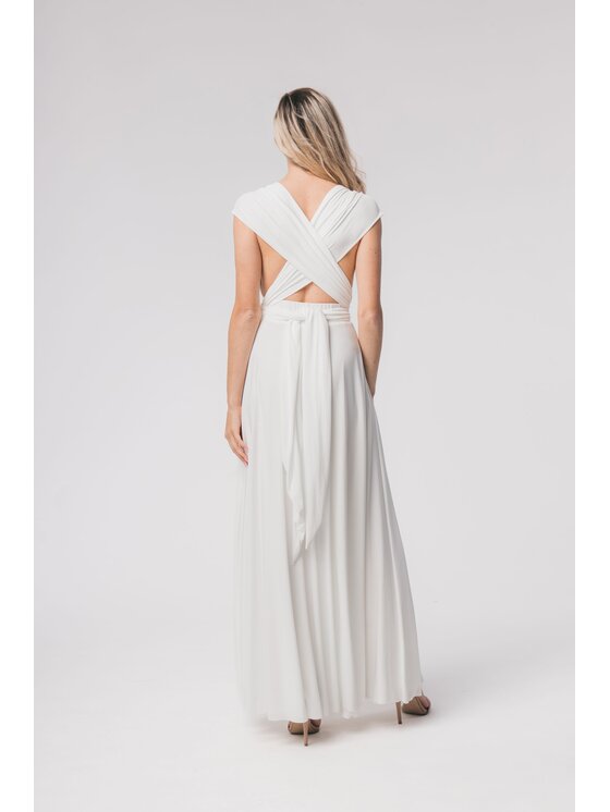 Aurora Aurora Sukienka wieczorowa Ślubna Aurora Biały Feminine Fit