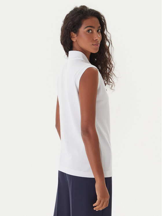 Kappa Kappa Polokošile Logo Tennis 302LR20 Bílá Slim Fit