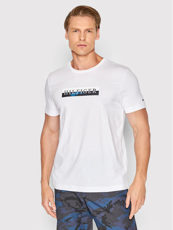 Tommy Hilfiger Tommy Hilfiger T-shirt Camo MW0MW24548 Bianco Regular Fit