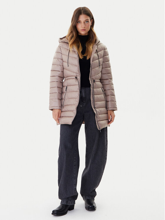DKNY DKNY Ziemas mētelis DLEMPV38 Bēšs Slim Fit