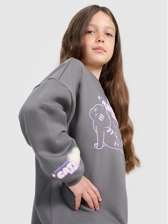 4F 4F Bluza 4FJRAW25TSWSF2438-22S Czarny Oversize