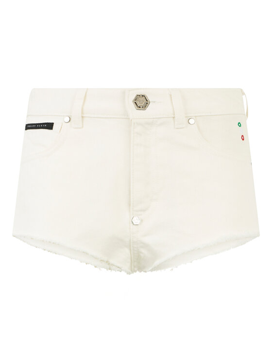 PHILIPP PLEIN PHILIPP PLEIN Szorty jeansowe 31781 Biały