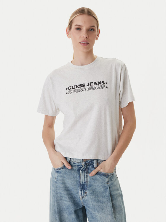 Guess Jeans Guess Jeans Футболка W6GI04 K8HM0 Сірий Regular Fit