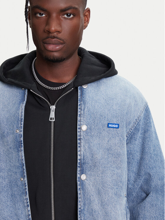 HUGO HUGO Jeans jakna Enjo 50541735 Modra Relaxed Fit