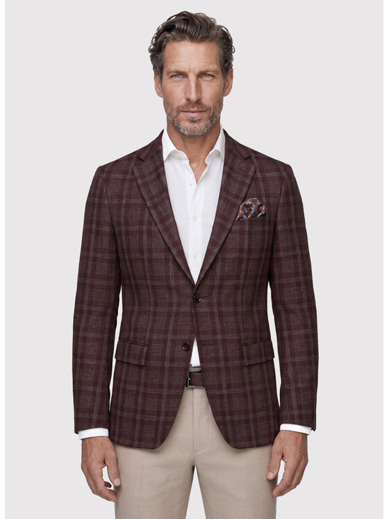 Pako Lorente Pako Lorente Marynarka P26WF-3X-017 Bordowy Straight Fit