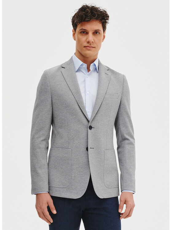 Pako Lorente Pako Lorente Marynarka P25BN-3X-001 Szary Slim Fit