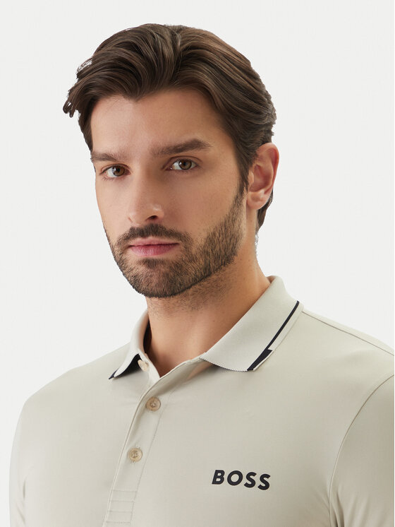 BOSS BOSS Polo Paul Pro 50506203 Beżowy Slim Fit
