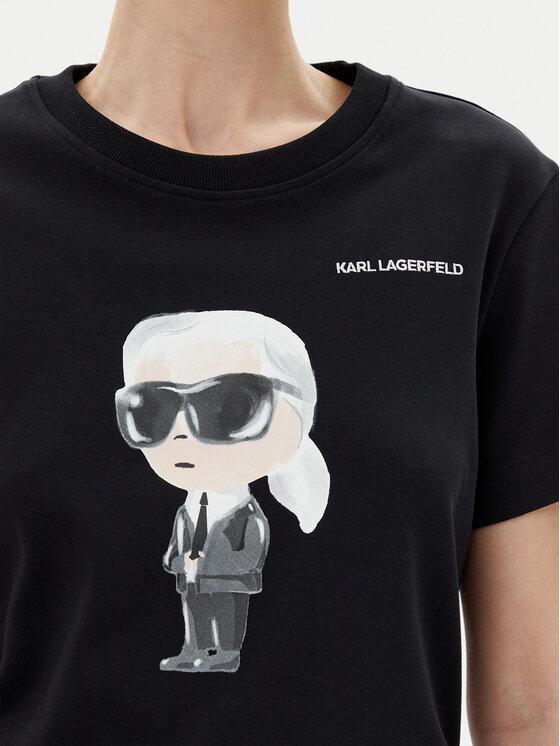 KARL LAGERFELD KARL LAGERFELD Tricou A1W17130 Negru Regular Fit
