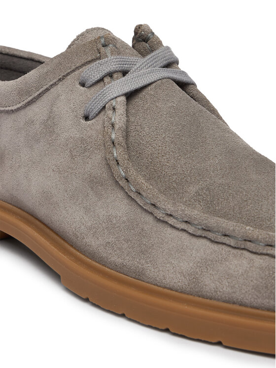 Tommy Hilfiger Tommy Hilfiger Półbuty Lightweight Suede Apron Toe FW0FW09262 Szary