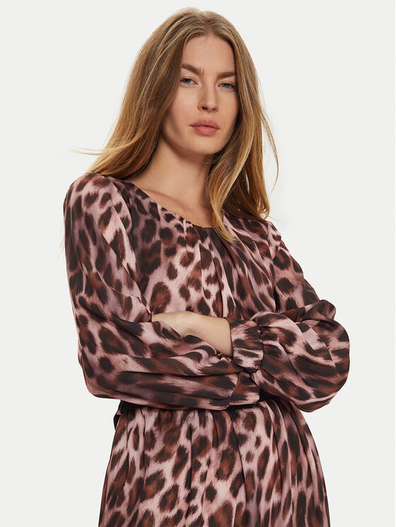 Rinascimento Rinascimento Sukienka codzienna CFC0121279003 Brązowy Slim Fit