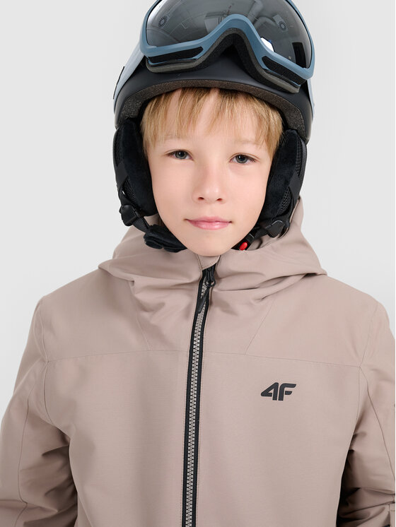 4F 4F Kurtka snowboardowa SNOWBOARD Brązowy jasny Regular Fit