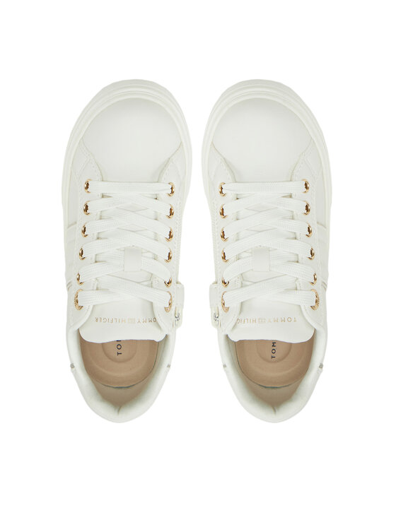 Tommy Hilfiger Tommy Hilfiger Sneakersy Low Cut Lace-Up Sneaker T3A9-33745-1439 M Biały