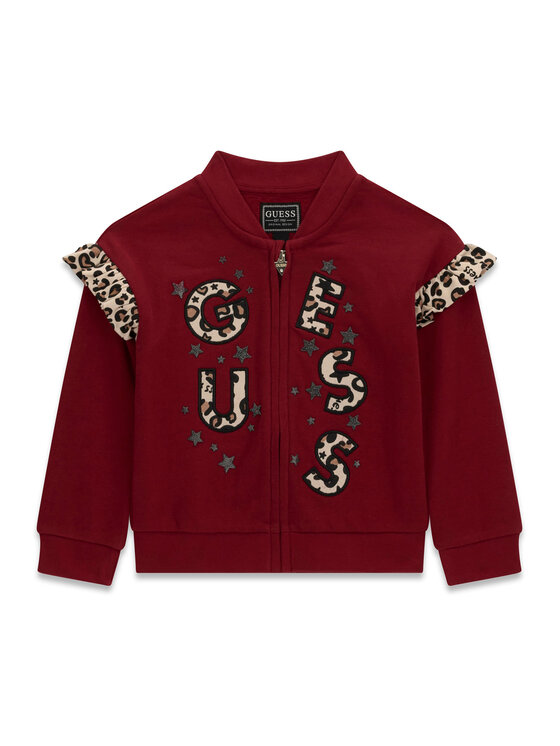 Guess Guess Džemperis ar kapuci K6BQ03 K5895 Bordo Regular Fit