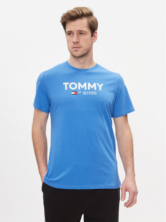 Tommy Jeans Tommy Jeans T-särk Tjm Slim Essential Tommy Tee DM0DM18264 Sinine Slim Fit