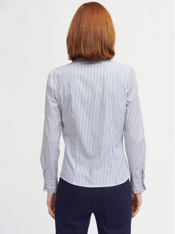 Bariloche Bariloche Bluzka Granada Biały Slim Fit