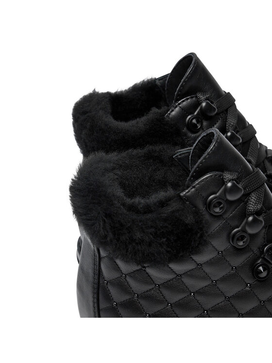 Le Silla Le Silla Schnürstiefeletten St.Moritz Chiffon 7512M040M1PPCHI377 Schwarz