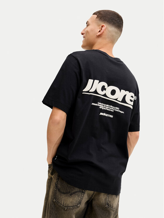 Jack & Jones Jack & Jones T-Shirt Club 12289842 Czarny Relaxed Fit