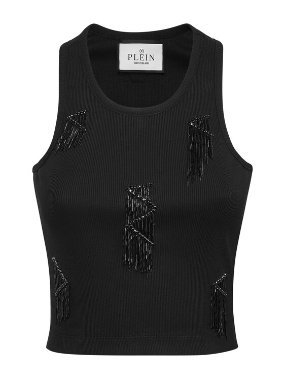 PHILIPP PLEIN PHILIPP PLEIN Tank top 22679 Čierna Skin Tight Fit