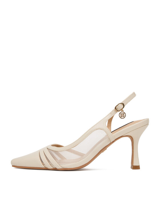 Nine West Nine West Pantofi cu toc subțire CEO-CR422-D3005C Écru