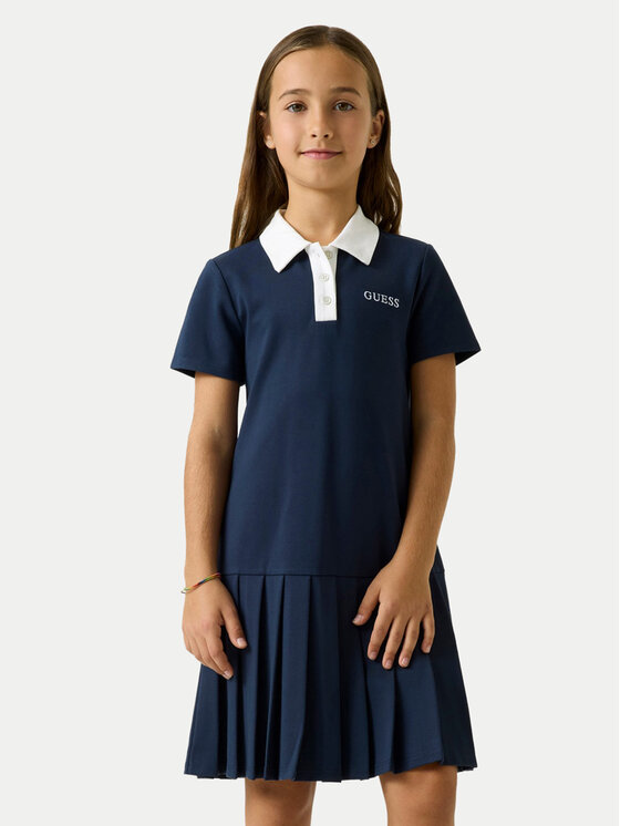 Guess Guess Kleid für den Alltag J6YK03 K3956 Dunkelblau Regular Fit