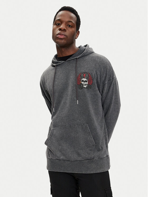 Brave Soul Mikina MSS-627PEROXIDE Čierna Relaxed Fit