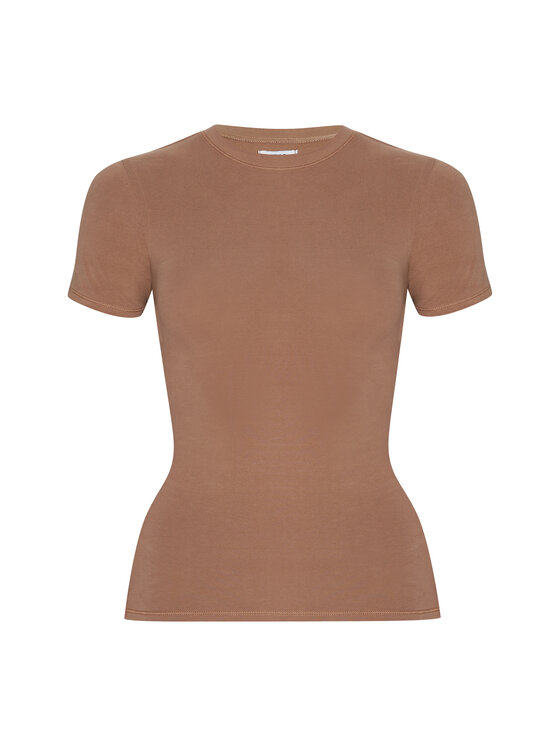 Style Republic Style Republic T-Shirt Shortsleeve Basic Brązowy ciemny Curvy Fit