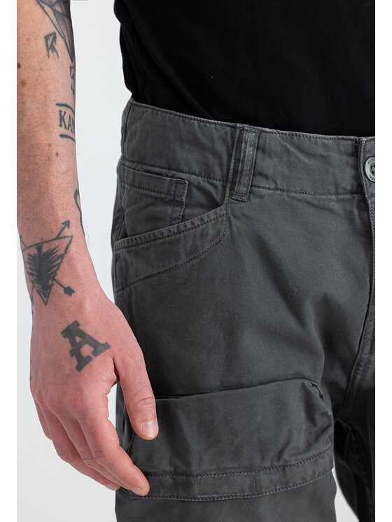 Alpha Industries Alpha Industries Bavlnené nohavice AI.148207-684-34 Sivá Straight Leg