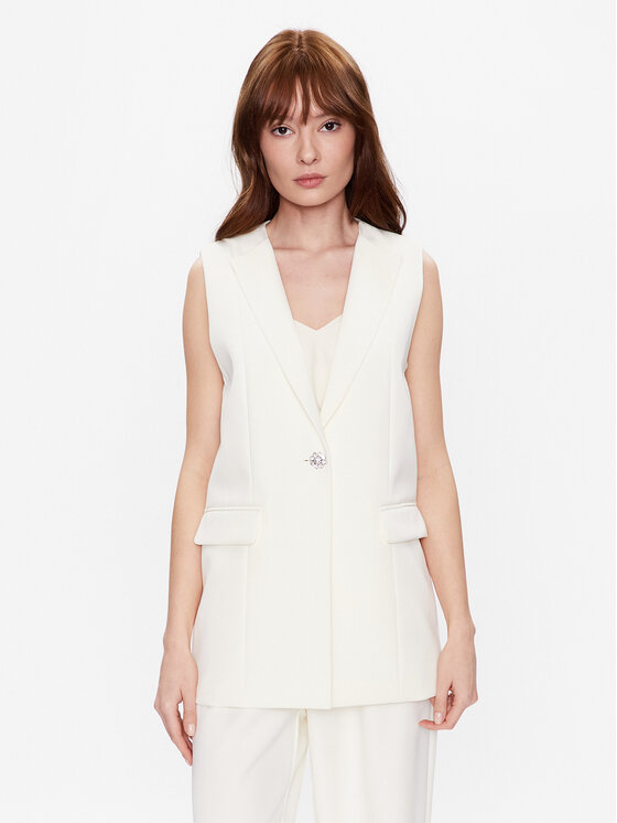 Custommade Custommade Weste Elena 999425848 Écru Regular Fit
