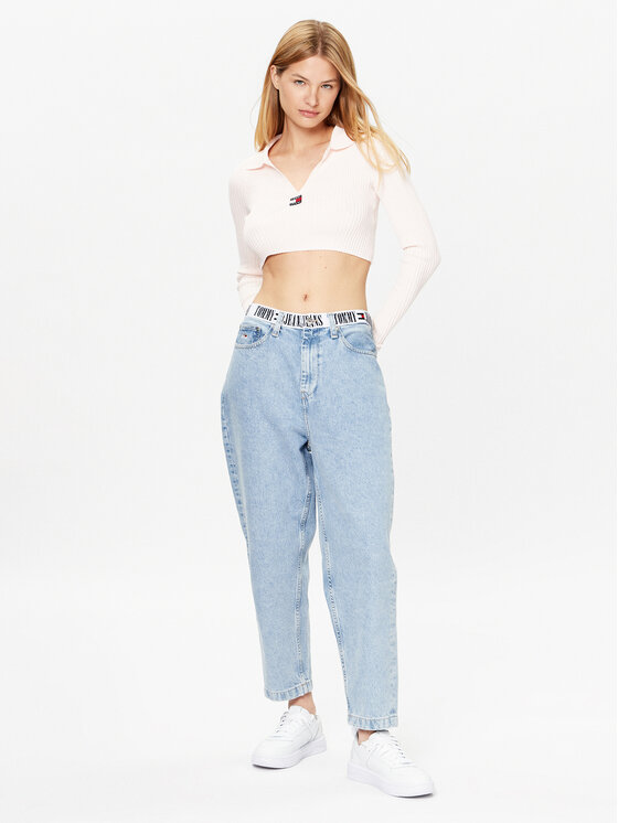 Tommy Jeans Tommy Jeans Džemper DW0DW14950 Ružičasta Slim Fit