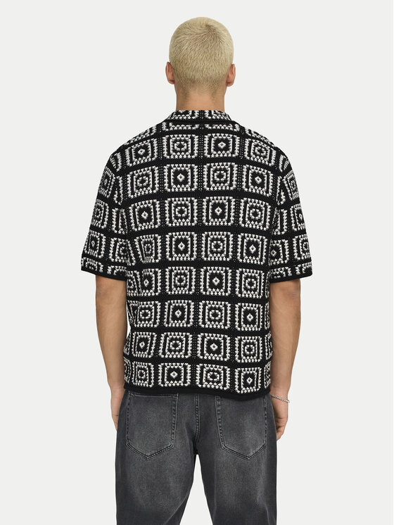 Only & Sons Only & Sons Koszula Bart 22033329 Czarny Relaxed Fit
