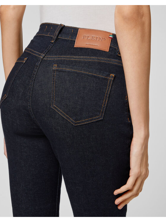 PHILIPP PLEIN PHILIPP PLEIN Jegginsy 2687 Niebieski jasny Jegging Fit