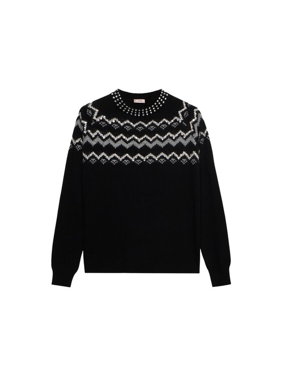 Oltre Oltre Maglione M367J005111N0Z3 Nero Regular Fit