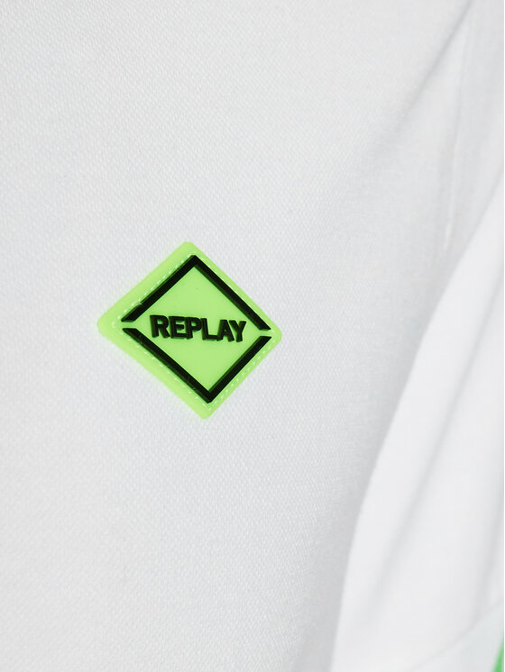 REPLAY Replay Тениска с яка и копчета M3540A.000.20623 Екрю Regular Fit